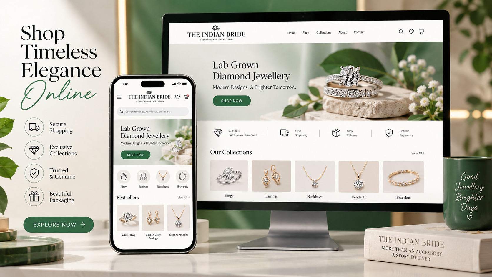 Shopify store built by AFOLINE shown on phone and desktop