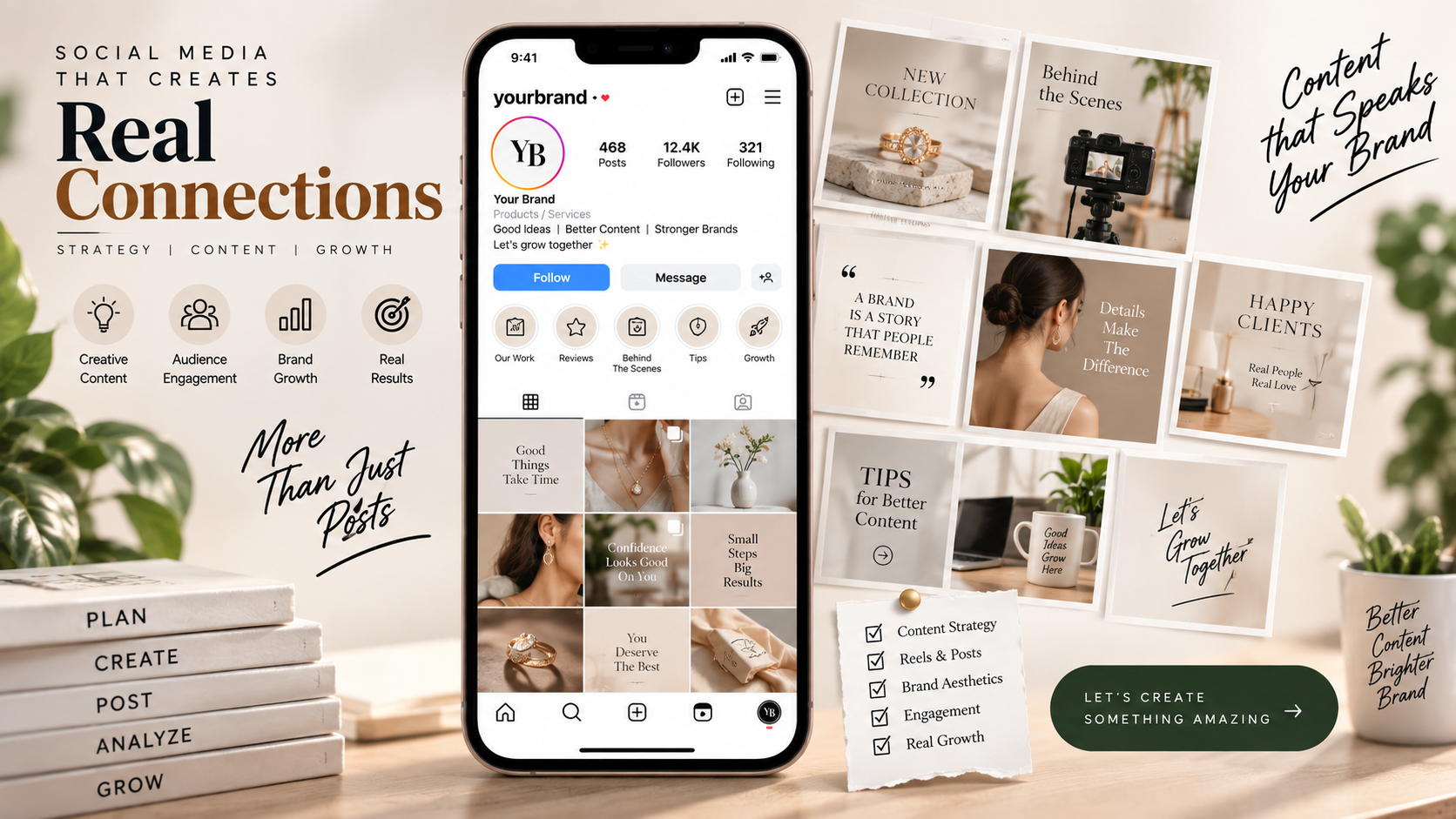 Social media content managed by AFOLINE for restaurant and hotel brands
